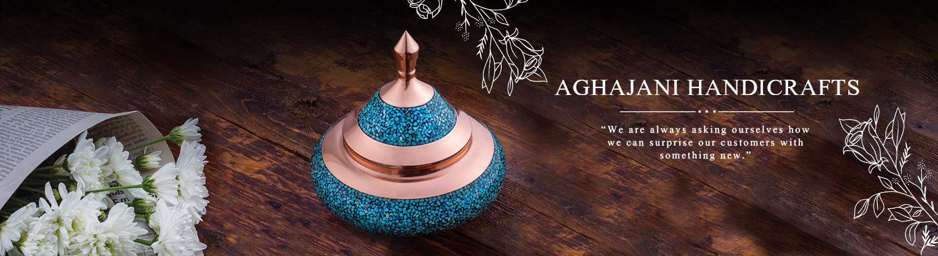 هدیه دادن از جنس مس و فیروزه