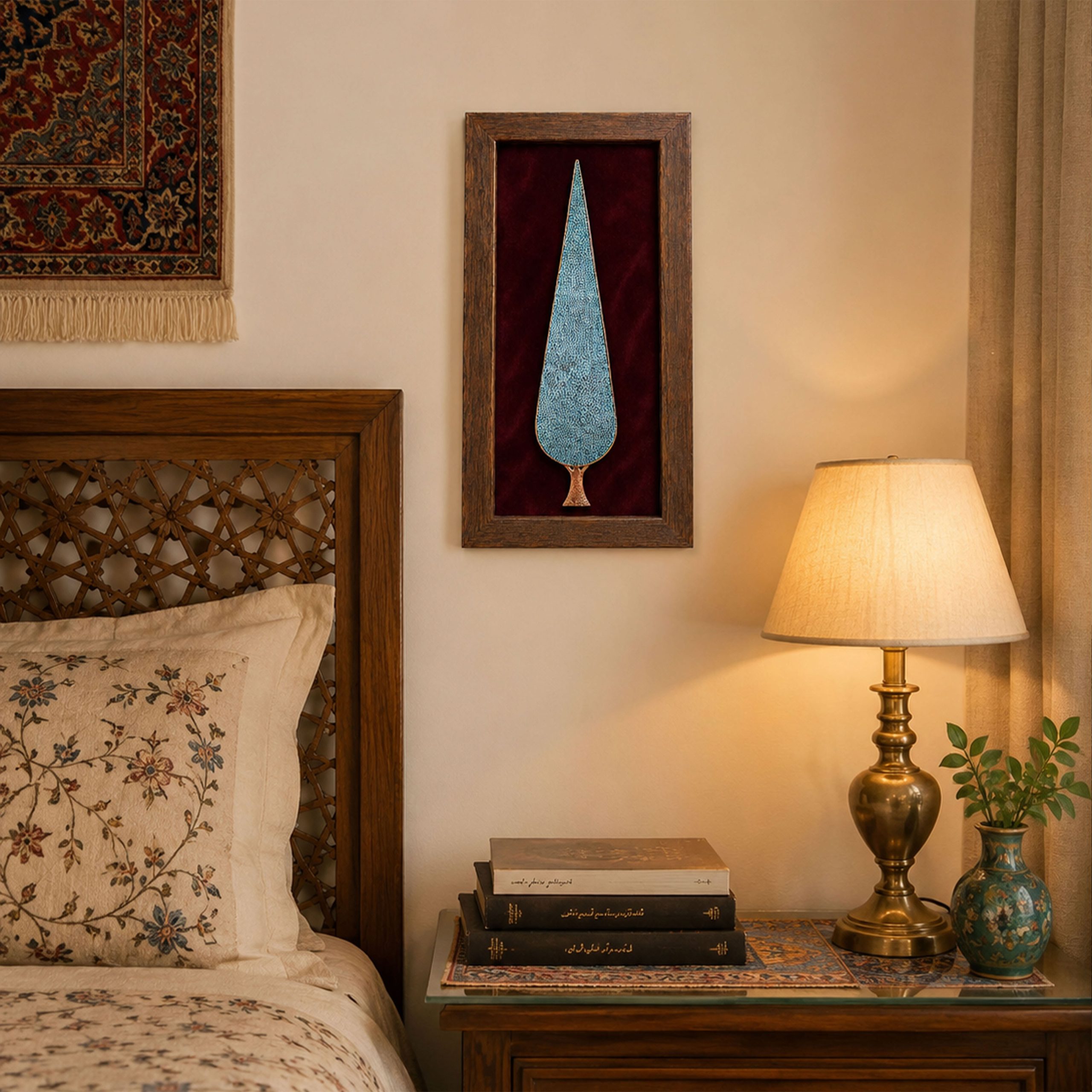 f368-turquoise-cypress-size-2-gallery-1 تابلو سرو فیروزهکوبی در دکوراسیون اتاق مدیریت