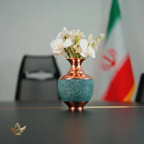 گلدان بلونی فیروزه کوبی سایز 25 - تصویر 2